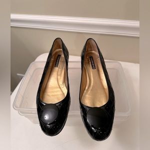 CLAUDIA CIUTI vintage black patent leather with stitching gently worn